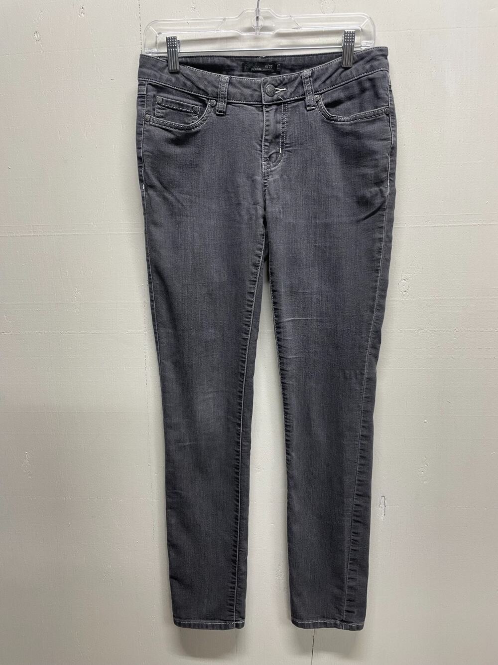 Prana Women's Skinny Jeans Size 4/27 Charcoal Gray Wash, Low Rise